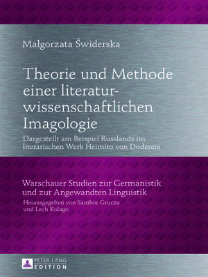 cover image of Theorie und Methode einer literaturwissenschaftlichen Imagologie